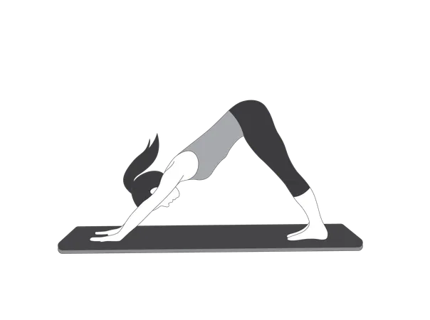 downward facing dog silhouette