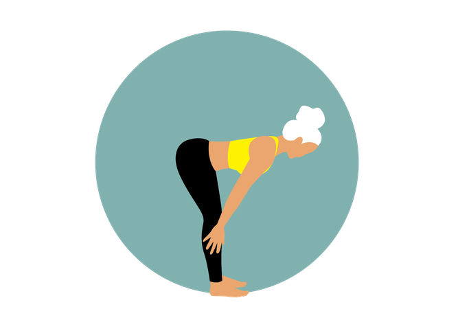 Yoga girl doing yoga  Illustration