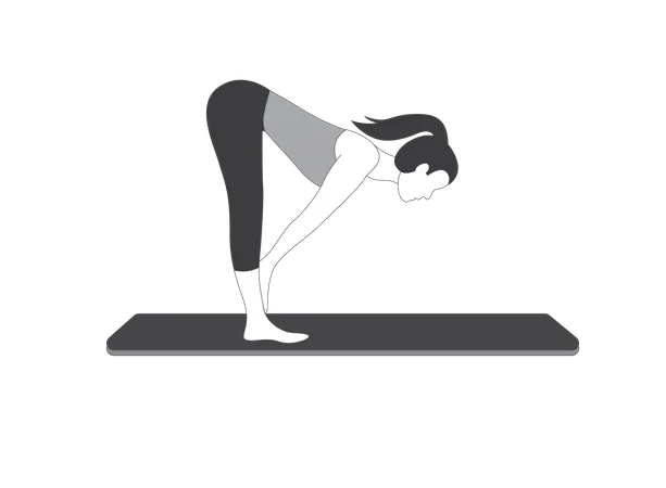 Yoga girl doing yoga  Illustration