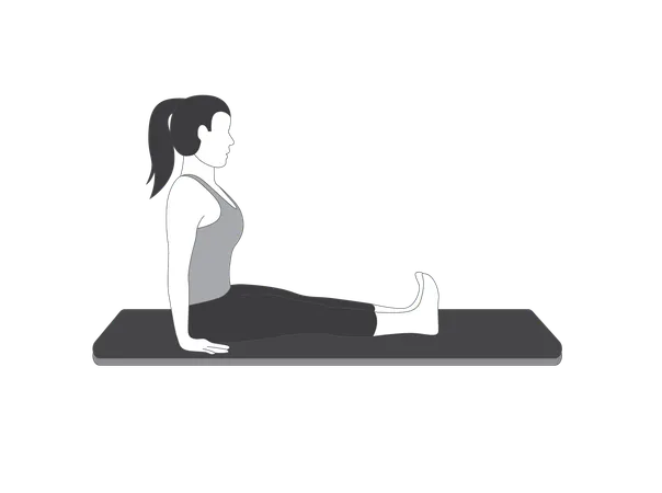 Yoga girl doing morning yoga  Illustration