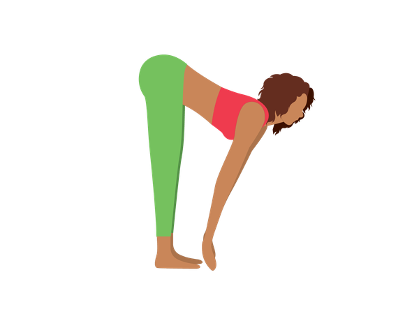 Yoga girl doing morning workout  Illustration