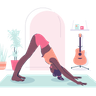 illustrations of yoga girl