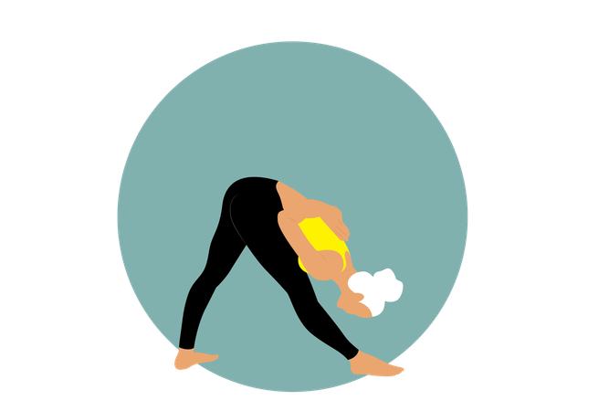 Yoga Girl doing yoga  Illustration