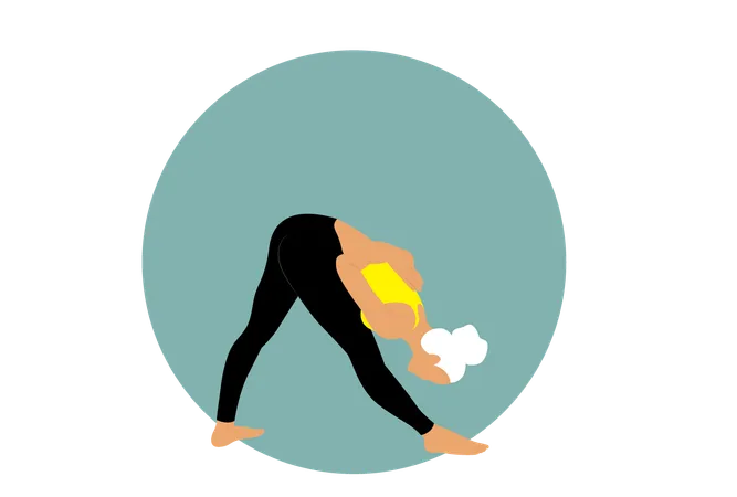 Yoga Girl doing yoga  Illustration