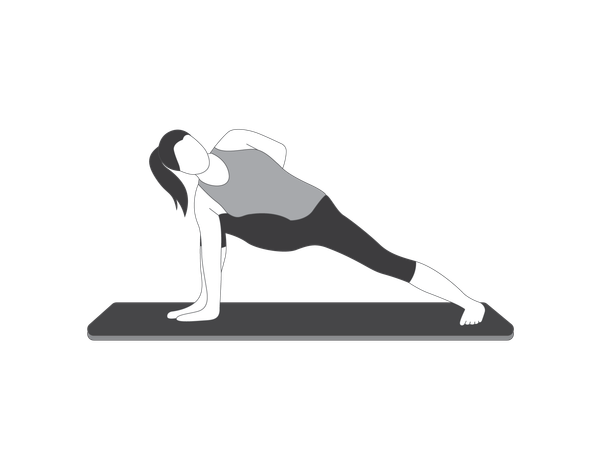Yoga girl doing yoga  Illustration