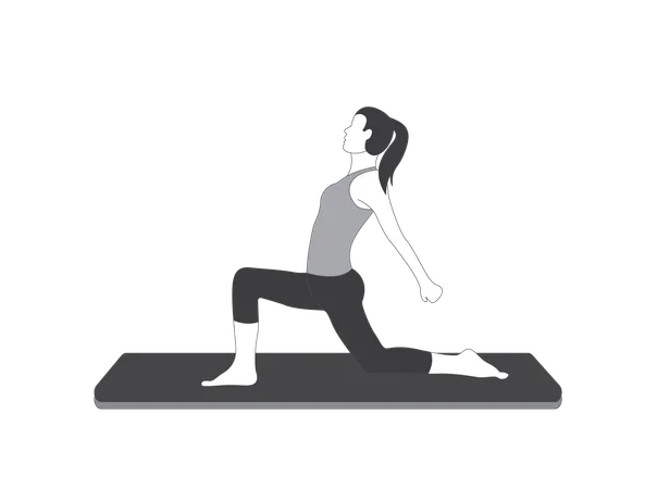 Yoga girl doing yoga exercise  Illustration