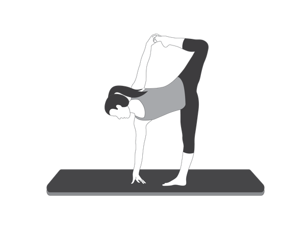 Yoga girl doingyoga  Illustration