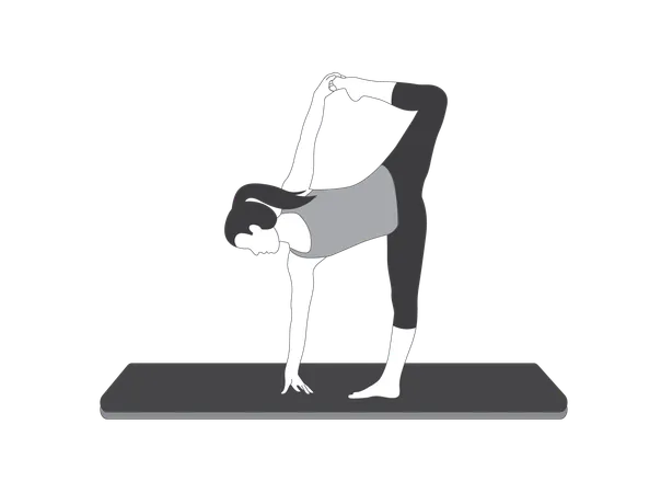 Yoga girl doingyoga  Illustration