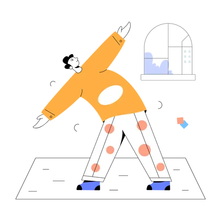 A Character Based Flat Illustration Of Yoga Instructor Illustration