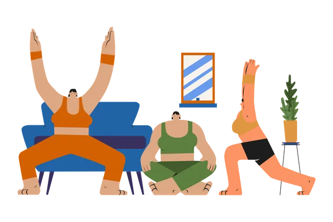 Yoga Klasse  Illustration