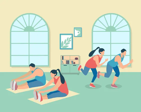 Yoga Klasse  Illustration