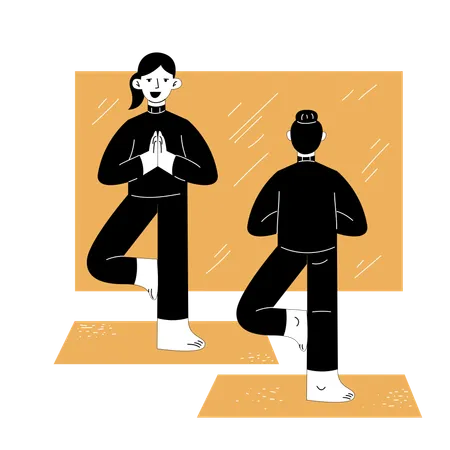 Yoga Klasse  Illustration