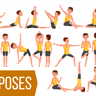 illustrations of yoga-poses