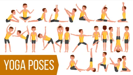 Yoga-Posen Illustrationspack