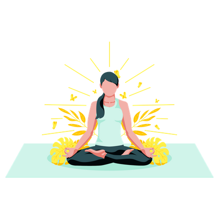 Yoga & Meditation  Illustration