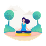 illustration yoga meditation