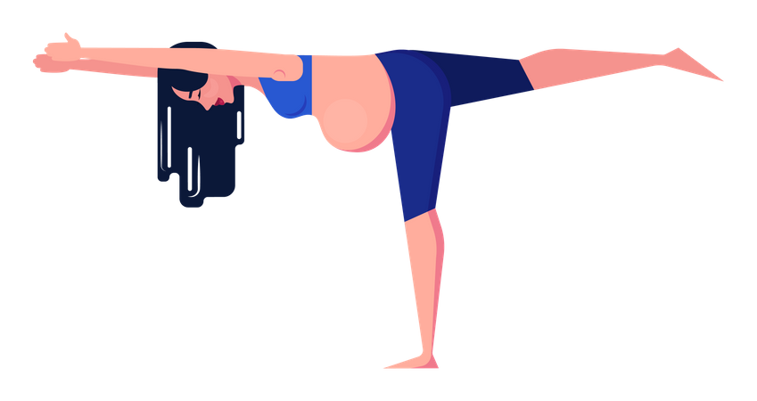 Yoga para mujeres embarazadas.  Ilustración