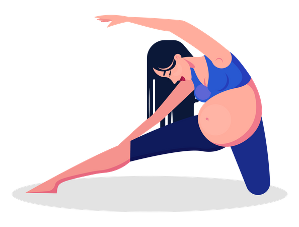 Yoga para mujeres embarazadas.  Ilustración