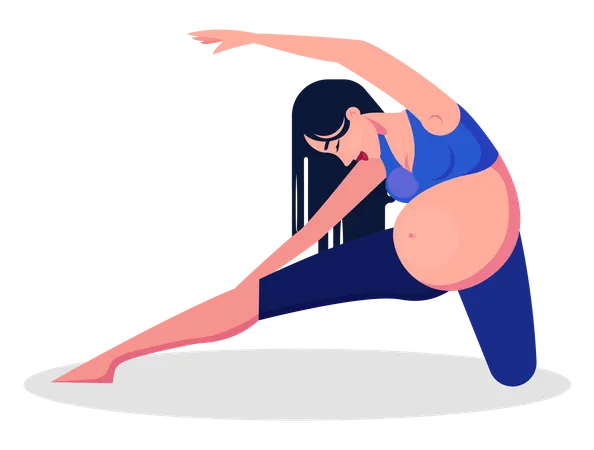 Yoga para mujeres embarazadas.  Ilustración