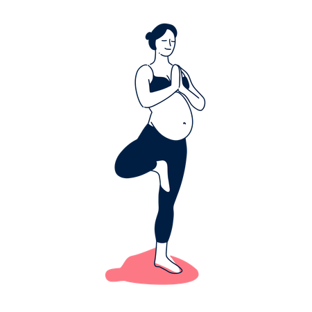 Yoga para mujeres embarazadas.  Ilustración