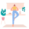 illustration for yoga pose