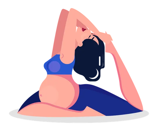 Yoga pour femme enceinte  Illustration