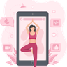 yoga practice tutorial illustration free download