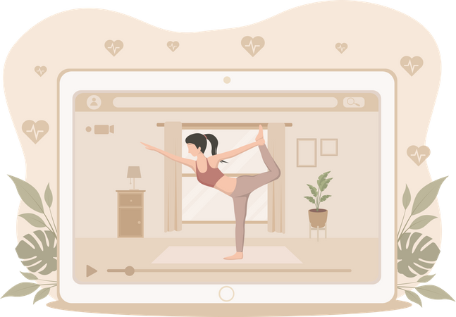 Yoga Practice Video  Illustration