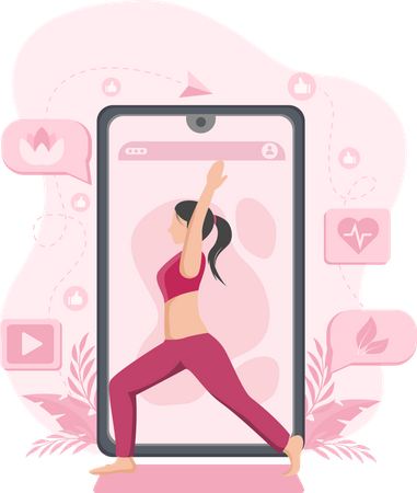 Yoga Practice Video  Illustration