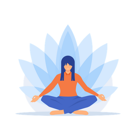 Yoga school instructor Illustration