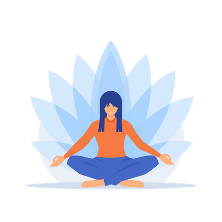 Yoga school instructor  Illustration