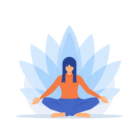 Yoga school instructor  Illustration