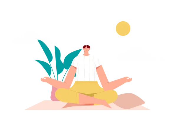Yoga teacher Illustration