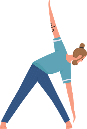 Yoga teacher poses  Illustration