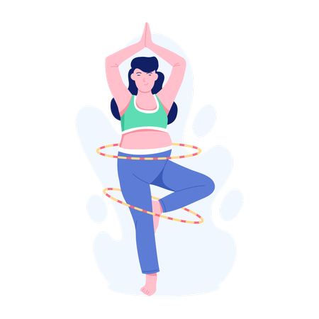 Yoga tips followed by pregnant woman  Illustration