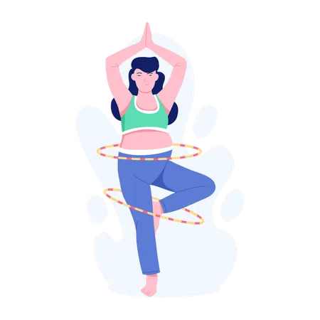 Yoga tips followed by pregnant woman  Illustration