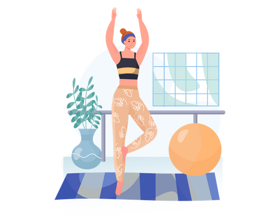 Yoga Trainer  Illustration