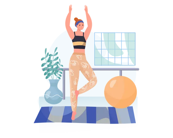 Yoga Trainer  Illustration