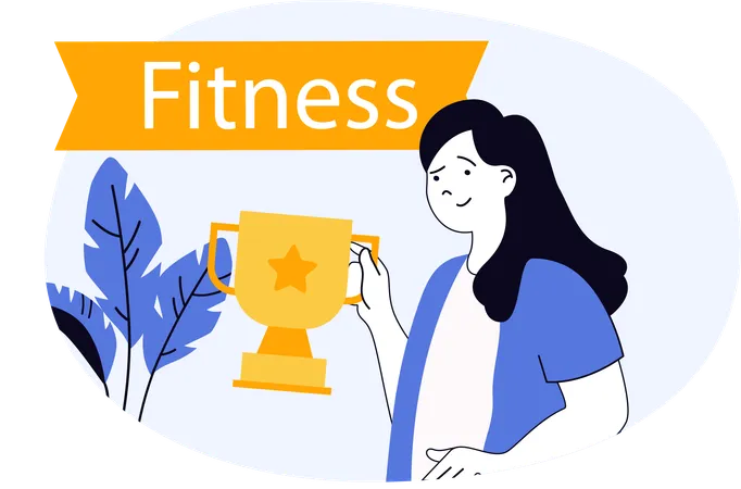 Yoga trainer receives fitness award  Illustration