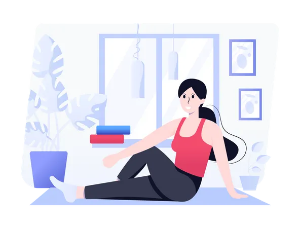 Yoga twist  Illustration