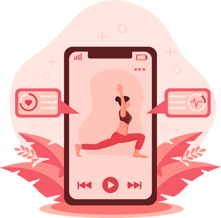 Yoga-Übungsvideo  Illustration