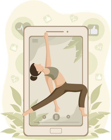 Yoga-Übungsvideo  Illustration