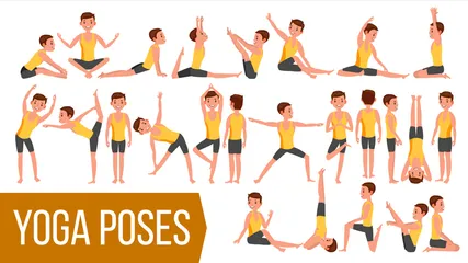 Posizioni yoga Illustration Pack