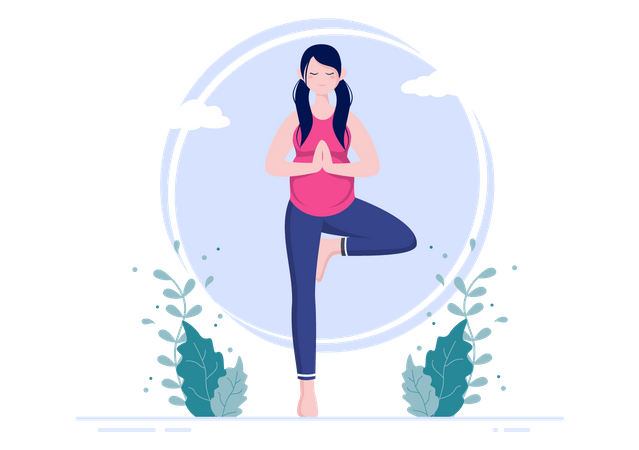 Yoga während der Schwangerschaft  Illustration