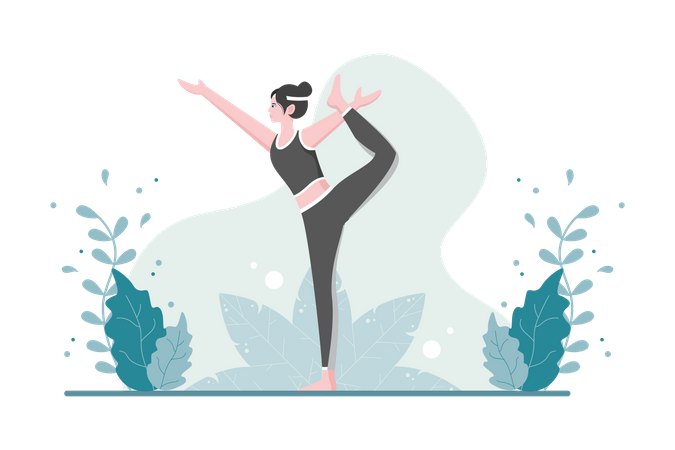Yogalehrerin  Illustration