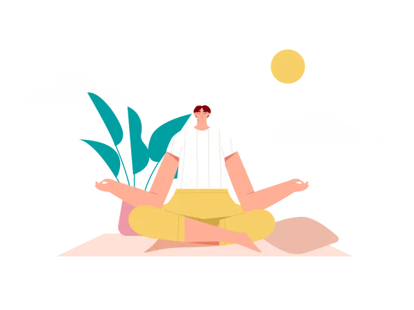 Yogalehrer  Illustration