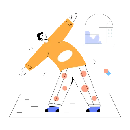 Yogalehrerin  Illustration
