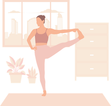 Weibliche Yoga-Trainerin  Illustration