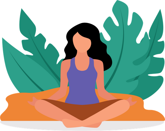 Weibliche Yoga-Trainerin  Illustration