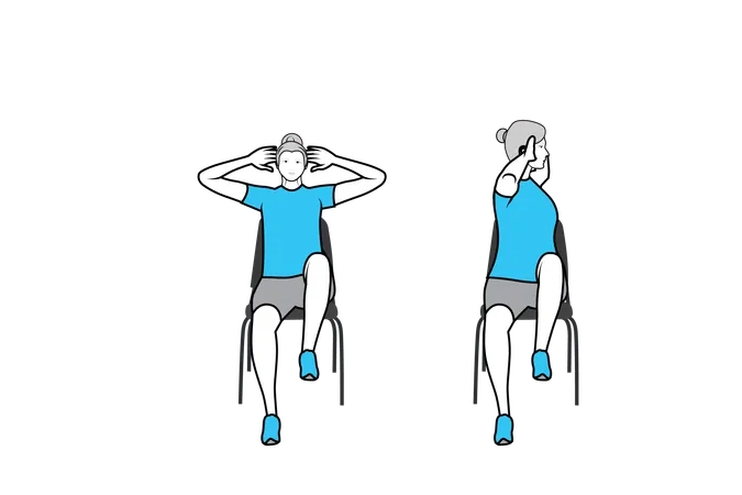 Yogatrainerin trainiert Menschen mit Handicap  Illustration